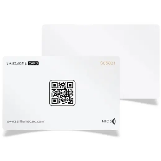 Santhome Digital Business NFC Card White Front Back
